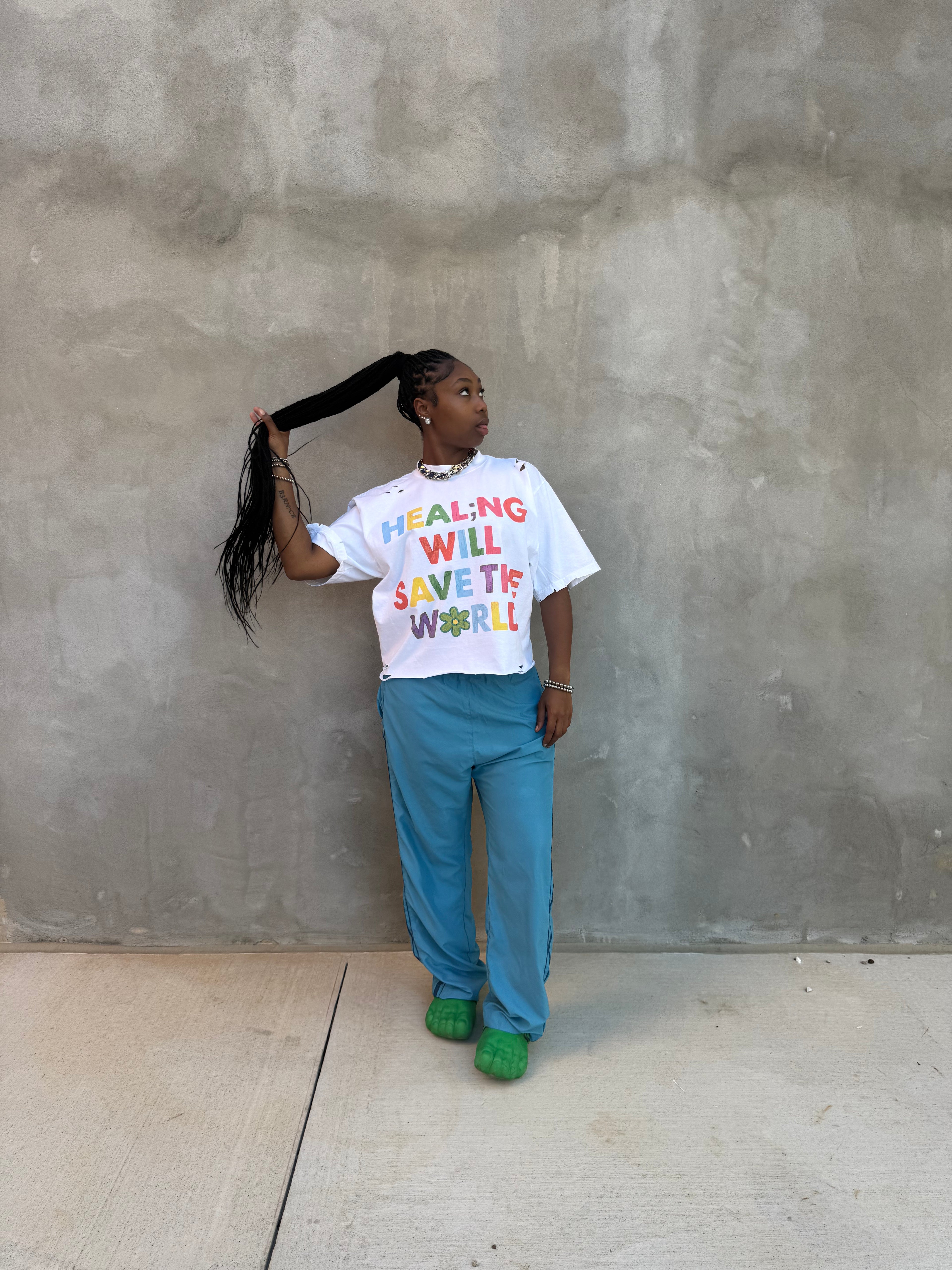 Heal;ng Will Save The World Tee